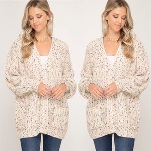 ‼️FLASH SALE Oversized popcorn sweater cardigan